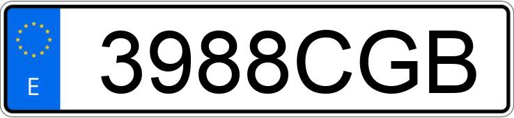 Numer rejestracyjny 3988CGB posiada MITSUBISHI MONTERO SPORT