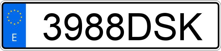 Numer rejestracyjny 3988DSK posiada BMW SERIE 5