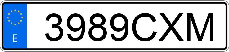 Numer rejestracyjny 3989CXM posiada OPEL CORSA