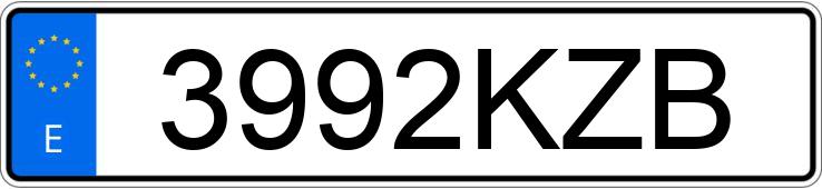 Numer rejestracyjny 3992KZB posiada BENELLI 502C