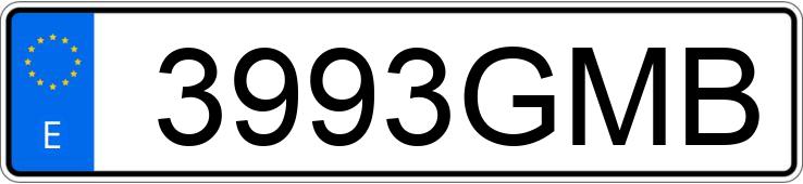 Numer rejestracyjny 3993GMB posiada HONDA CIVIC