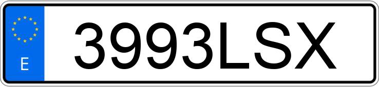 Numer rejestracyjny 3993LSX posiada TESLA MODEL 3 Numer rejestracyjny 3993LSX posiada TESLA MODEL 3