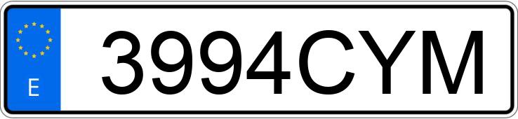 Numer rejestracyjny 3994CYM posiada SUBARU LEGACY Numer rejestracyjny 3994CYM posiada SUBARU LEGACY