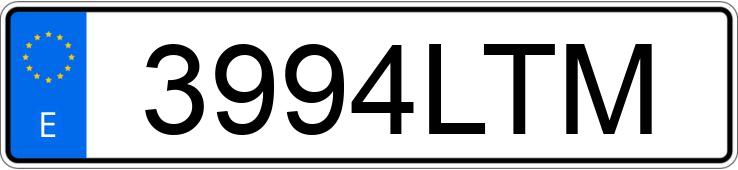 Numer rejestracyjny 3994LTM posiada CITROEN JUMPY