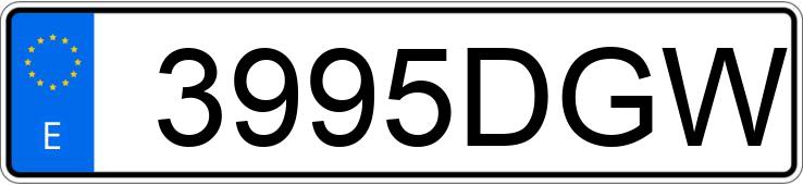 Numer rejestracyjny 3995DGW posiada PEUGEOT 206