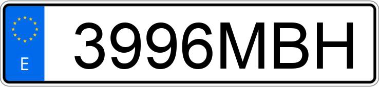 Numer rejestracyjny 3996MBH posiada BMW SERIE 1