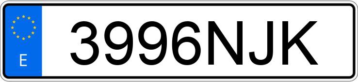 Numer rejestracyjny 3996NJK posiada RENAULT TRAFIC