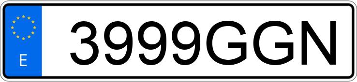 Numer rejestracyjny 3999GGN posiada VOLKSWAGEN GOLF