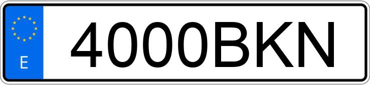 Numer rejestracyjny 4000BKN posiada SEAT LEON