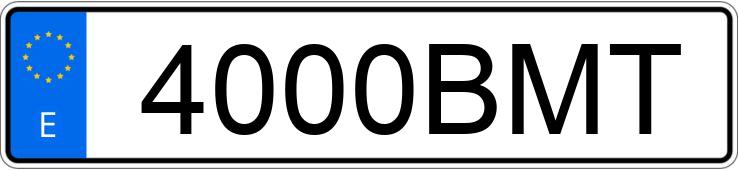 Numer rejestracyjny 4000BMT posiada PEUGEOT 106