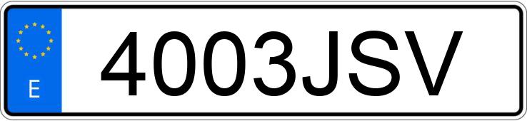 Numer rejestracyjny 4003JSV posiada MERCEDES C (205)