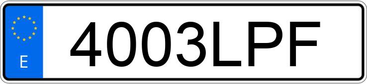 O número de registro 4003LPF tem VOLKSWAGEN CRAFTER O número de registro 4003LPF tem VOLKSWAGEN CRAFTER