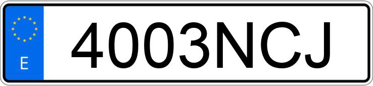 Numer rejestracyjny 4003NCJ posiada EBRO S700
