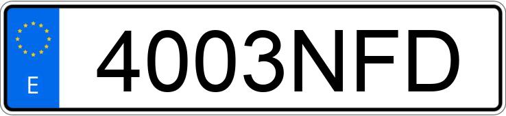 Numer rejestracyjny 4003NFD posiada CITROEN JUMPY