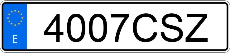Numer rejestracyjny 4007CSZ posiada SEAT LEON