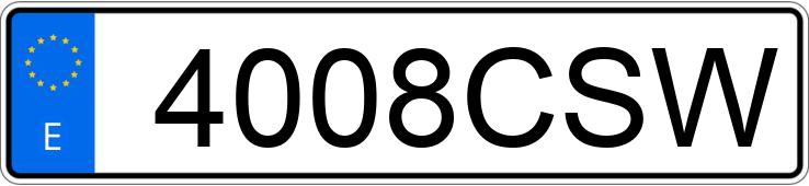 Numer rejestracyjny 4008CSW posiada MERCEDES C (203)