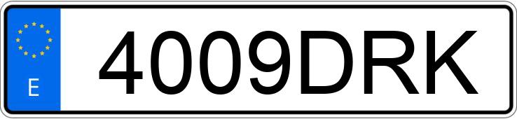 Numer rejestracyjny 4009DRK posiada MITSUBISHI LANCER