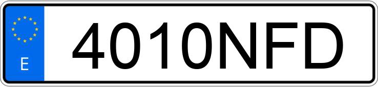 Numer rejestracyjny 4010NFD posiada AUDI A3 SPORTBACK