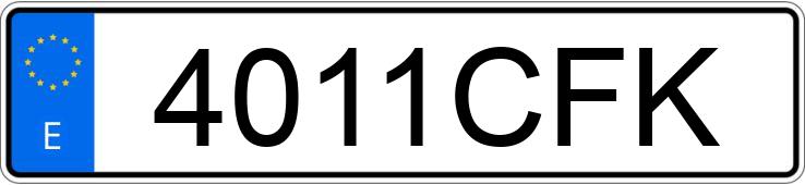 Numer rejestracyjny 4011CFK posiada PEUGEOT 307