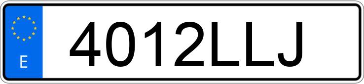Die Registrierungsnummer 4012LLJ hat DACIA DUSTER