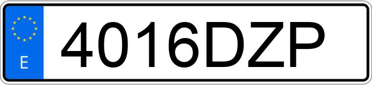 Numer rejestracyjny 4016DZP posiada MITSUBISHI GRANDIS