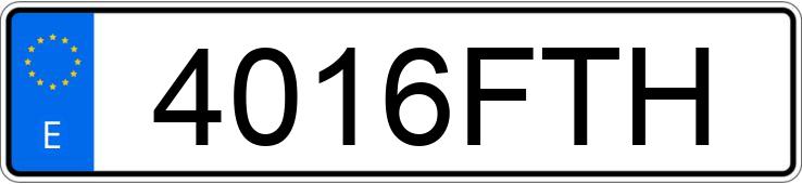 Numer rejestracyjny 4016FTH posiada SEAT IBIZA