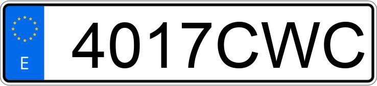 Numer rejestracyjny 4017CWC posiada TOYOTA COROLLA