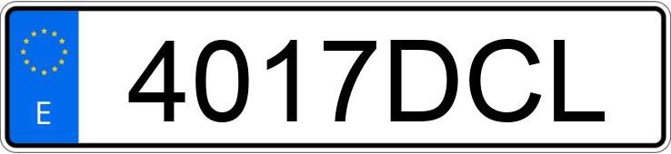 Die Registrierungsnummer 4017DCL hat FIAT PUNTO