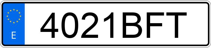 Numer rejestracyjny 4021BFT posiada OPEL FRONTERA