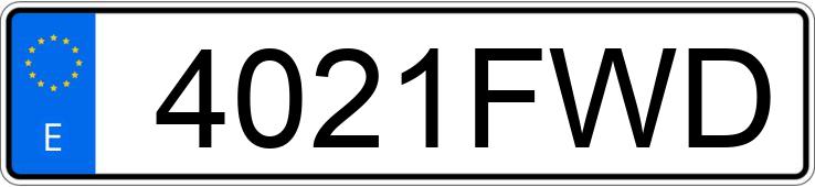 Numer rejestracyjny 4021FWD posiada CITROEN C3