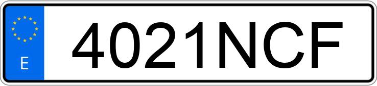 Numer rejestracyjny 4021NCF posiada MERCEDES C (206)