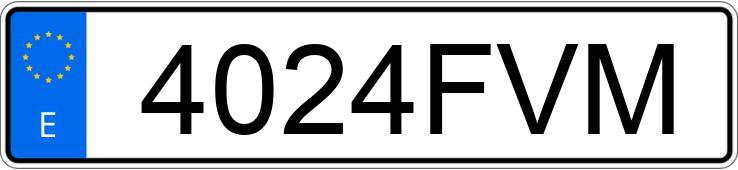 Numer rejestracyjny 4024FVM posiada MAZDA MAZDA3