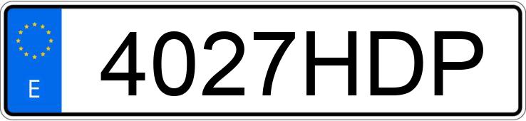 Numer rejestracyjny 4027HDP posiada SEAT IBIZA