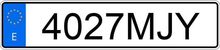 Numer rejestracyjny 4027MJY posiada OPEL MOVANO