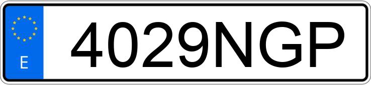 Numer rejestracyjny 4029NGP posiada VOLKSWAGEN GOLF