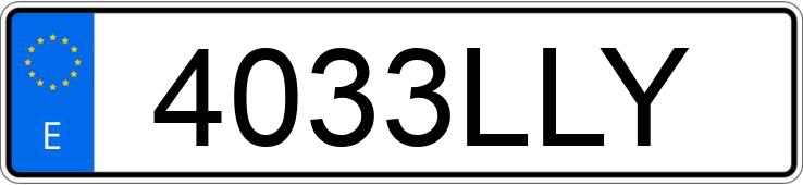 Numer rejestracyjny 4033LLY posiada FIAT 500