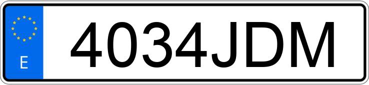 Numer rejestracyjny 4034JDM posiada MAZDA CX-5