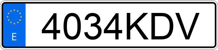 Numer rejestracyjny 4034KDV posiada FIAT FIORINO