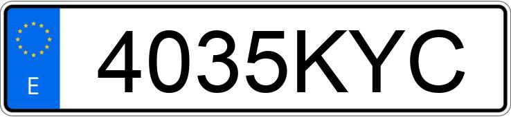 Numer rejestracyjny 4035KYC posiada RENAULT KANGOO