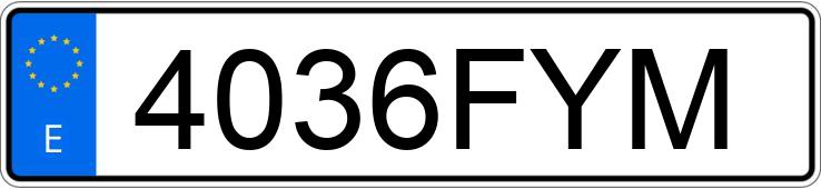 Numer rejestracyjny 4036FYM posiada ALFA ROMEO GT