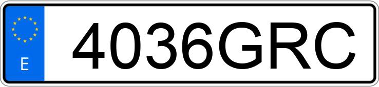 Numer rejestracyjny 4036GRC posiada MERCEDES GLK (204)