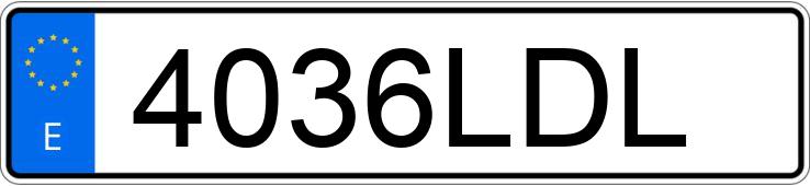 Numer rejestracyjny 4036LDL posiada RENAULT MASTER