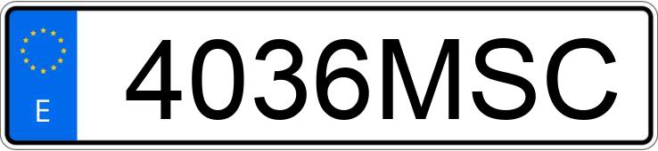 Numer rejestracyjny 4036MSC posiada HONDA SH 125I