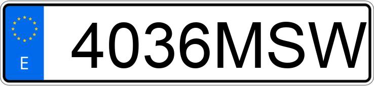 Numer rejestracyjny 4036MSW posiada KIA STONIC