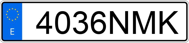 O número de registro 4036NMK tem FORD TRANSIT