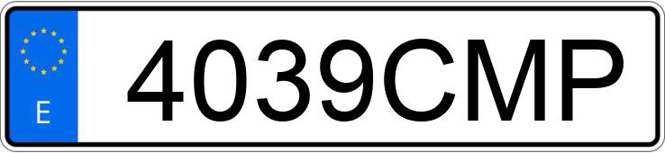 Numer rejestracyjny 4039CMP posiada NISSAN MICRA