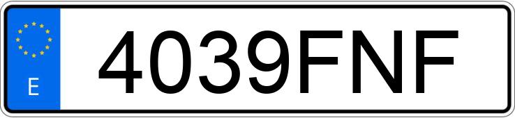 Numer rejestracyjny 4039FNF posiada VOLKSWAGEN CADDY