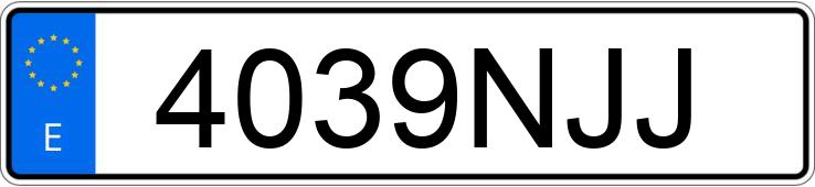 Numer rejestracyjny 4039NJJ posiada SEAT IBIZA