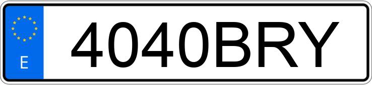 Numer rejestracyjny 4040BRY posiada VOLKSWAGEN GOLF Numer rejestracyjny 4040BRY posiada VOLKSWAGEN GOLF