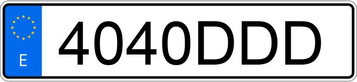 Numer rejestracyjny 4040DDD posiada FORD TRANSIT CONNECT